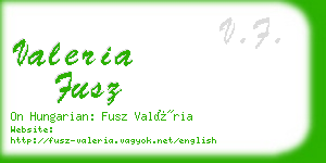 valeria fusz business card